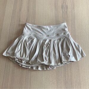 Gold Hinge Pleated Tennis Skirt  Skort Skirt Tan Beige Activewear XS EXC!